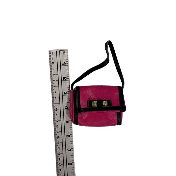 Our Generation Doll Purse Black Pink Quilted Bag Fits American Girl Dolls - Picture 8 of 8